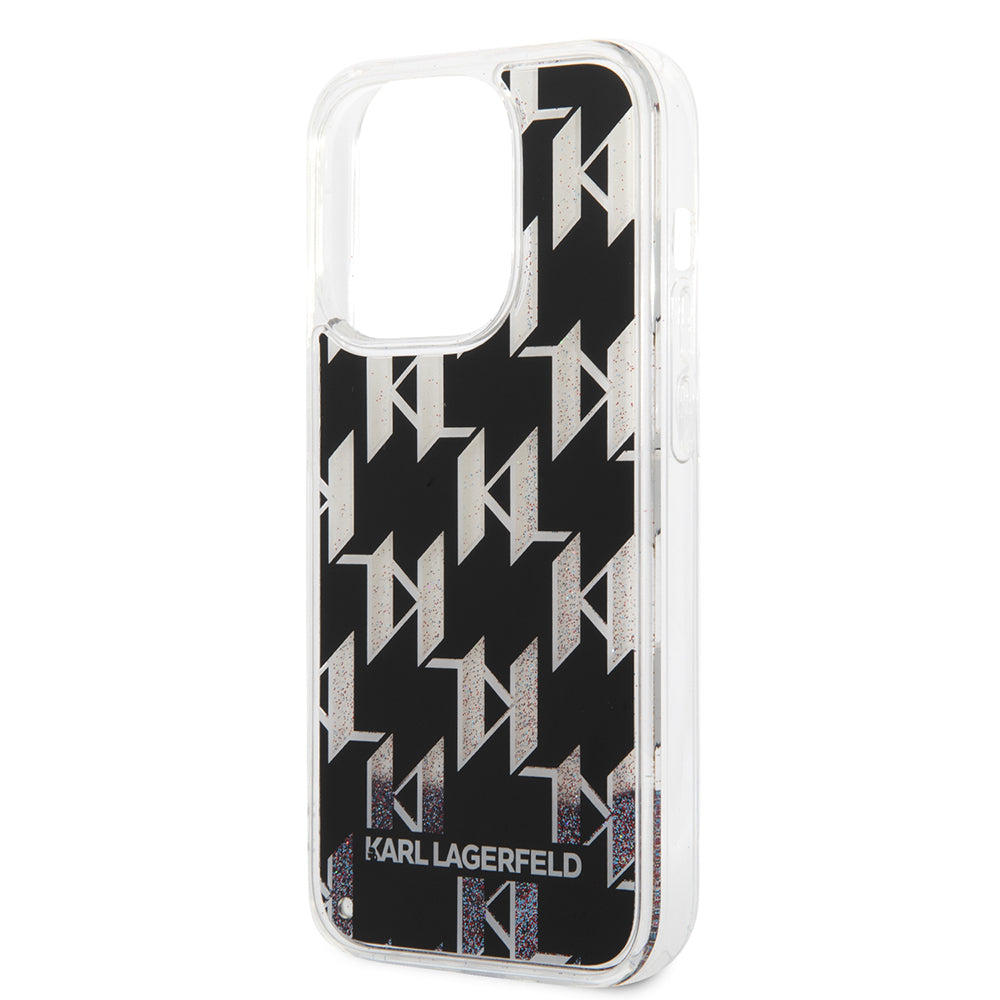 Karl Lagerfeld - Hardcase Liquid Glitter (KLHCP14LLMNMK) - iPhone 14 Pro - Monogram