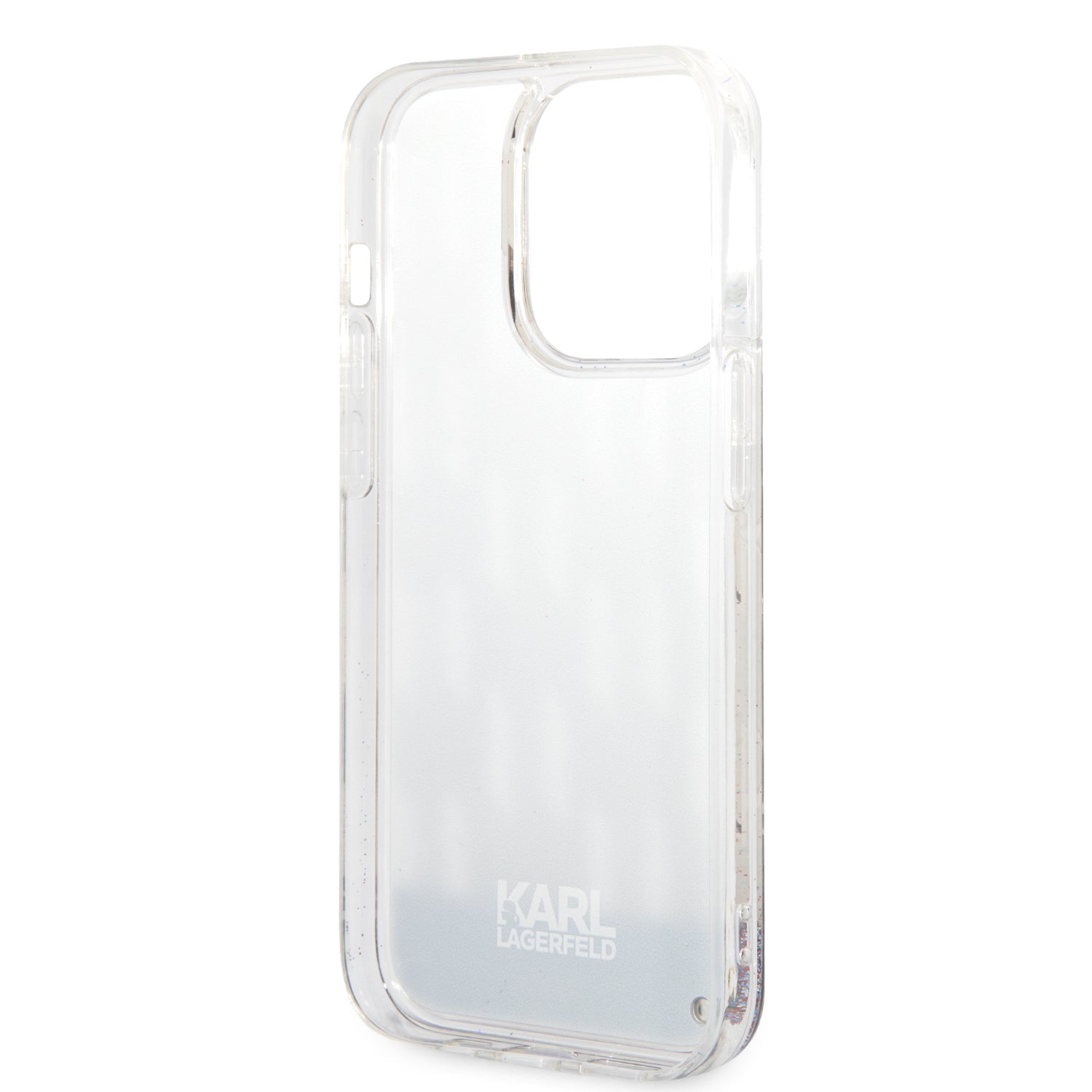 Karl Lagerfeld - Hardcase Liquid Glitter (KLHCP14LLMNMS) - iPhone 14 Pro - Silver Monogram