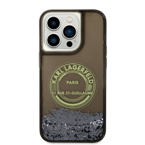 Karl Lagerfeld - Hardcase Liquid Glitter (KLHCP14LLCRSGRK) - iPhone 14 Pro - RSG