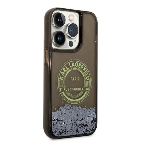Karl Lagerfeld - Hardcase Liquid Glitter (KLHCP14LLCRSGRK) - iPhone 14 Pro - RSG