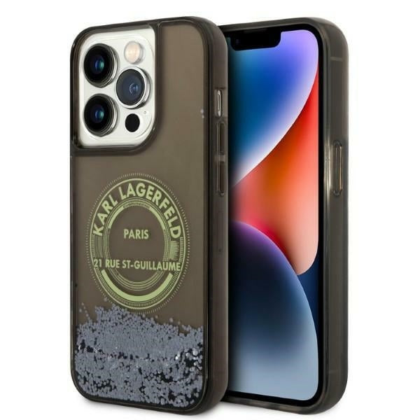 Karl Lagerfeld - Hardcase Liquid Glitter (KLHCP14LLCRSGRK) - iPhone 14 Pro - RSG