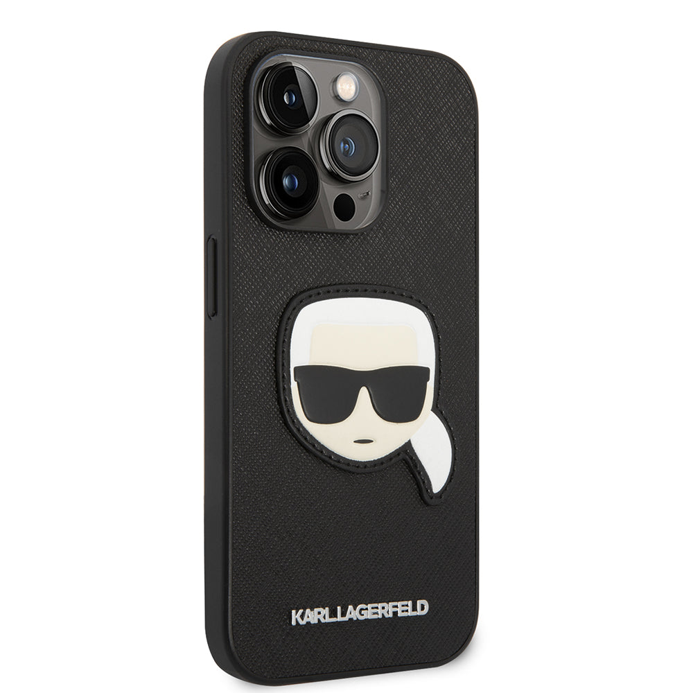 Karl Lagerfeld - Saffiano (KLHCP14LSAPKHK) - iPhone 14 Pro - Karl`s Head