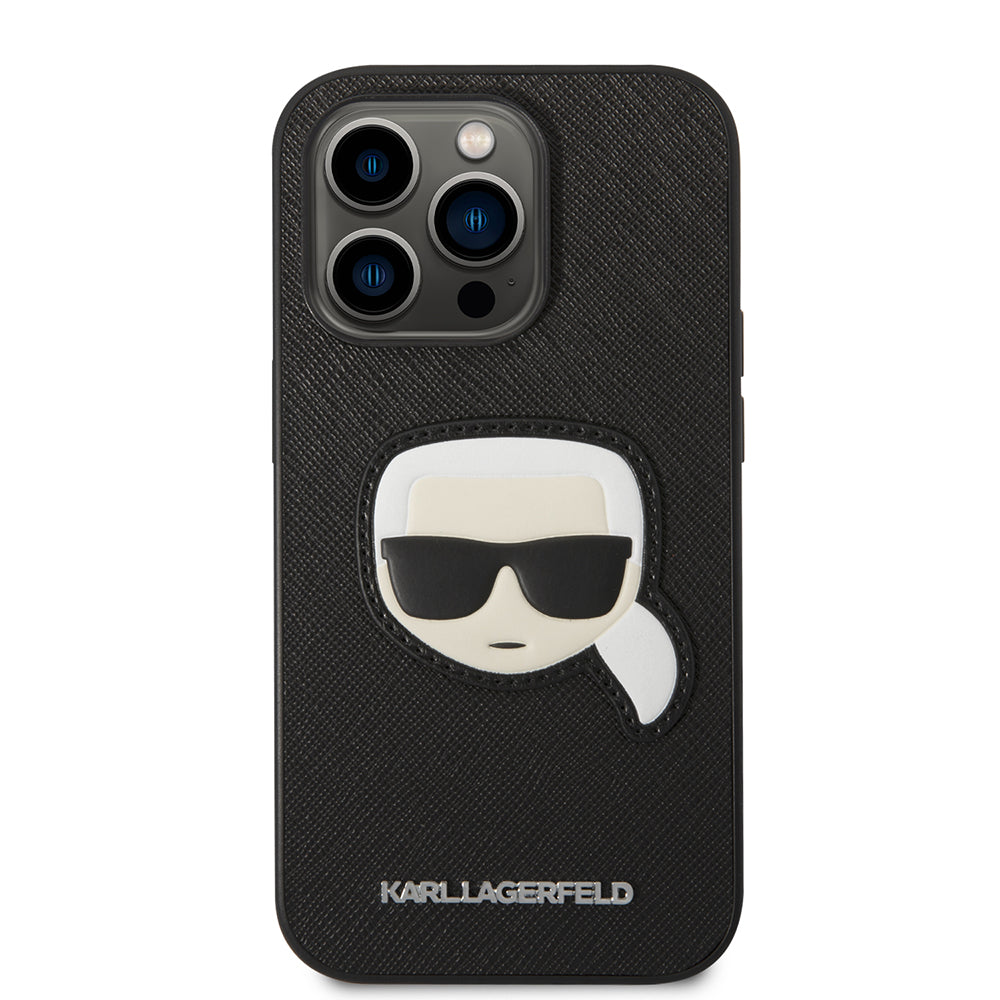 Karl Lagerfeld - Saffiano (KLHCP14LSAPKHK) - iPhone 14 Pro - Karl`s Head