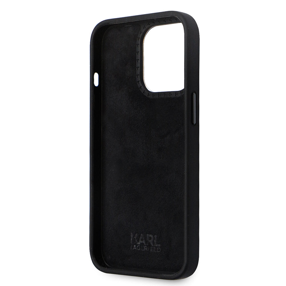 Karl Lagerfeld - Silicone (KLHCP14LSMHCNPK) - iPhone 14 Pro - Choupette Metal Pin