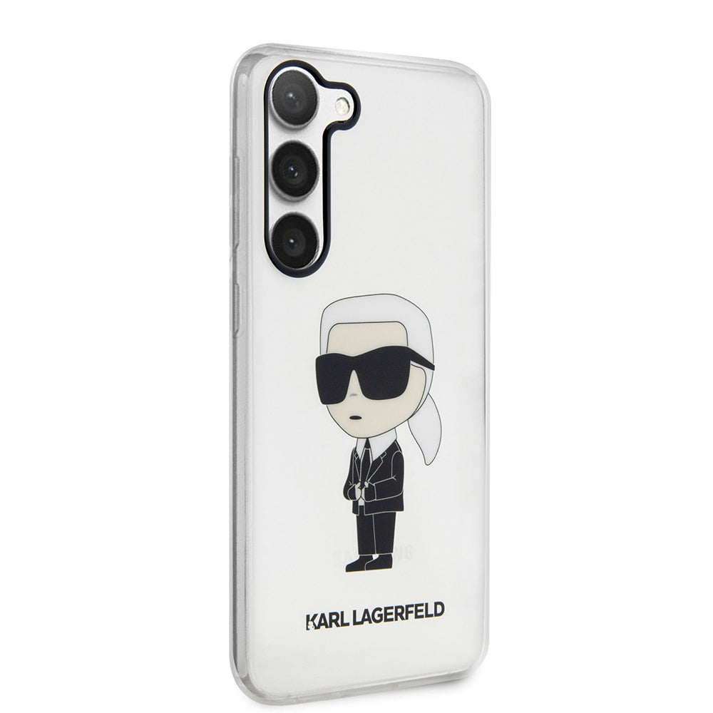 Karl Lagerfeld - Hardcase Transparent (KLHCS23SHNIKTCT) - Samsung Galaxy S23 - Ikonik Karl Lagerfeld