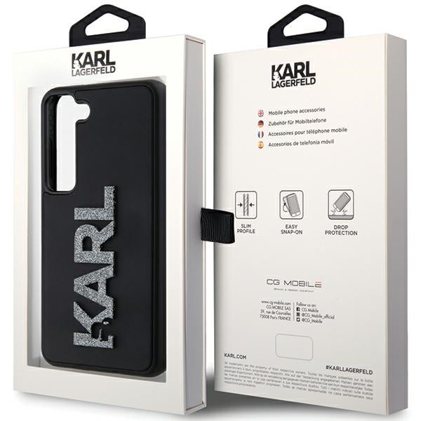 Karl Lagerfeld - 3D Design (KLHCS24S3DMBKCK) - Samsung Galaxy S24 - Rubber Glitter Logo