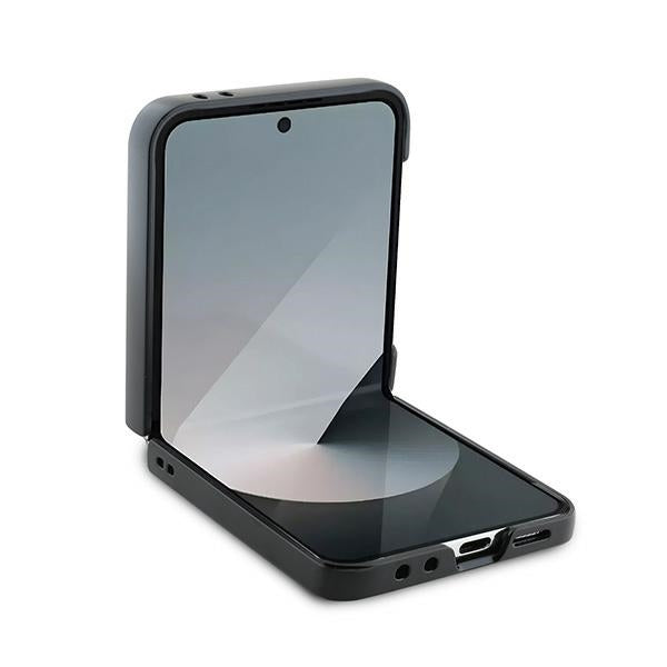 Husa de protectie Karl Lagerfeld Saffiano compatibil cu Samsung Galaxy Z Flip6 / Flip7 FE, Negru