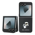 Husa de protectie Karl Lagerfeld Saffiano compatibil cu Samsung Galaxy Z Flip6 / Flip7 FE, Negru