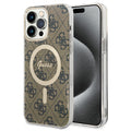 Guess - IML 4G MagSafe (GUHMP15LH4STW) - iPhone 15 Pro - Brown