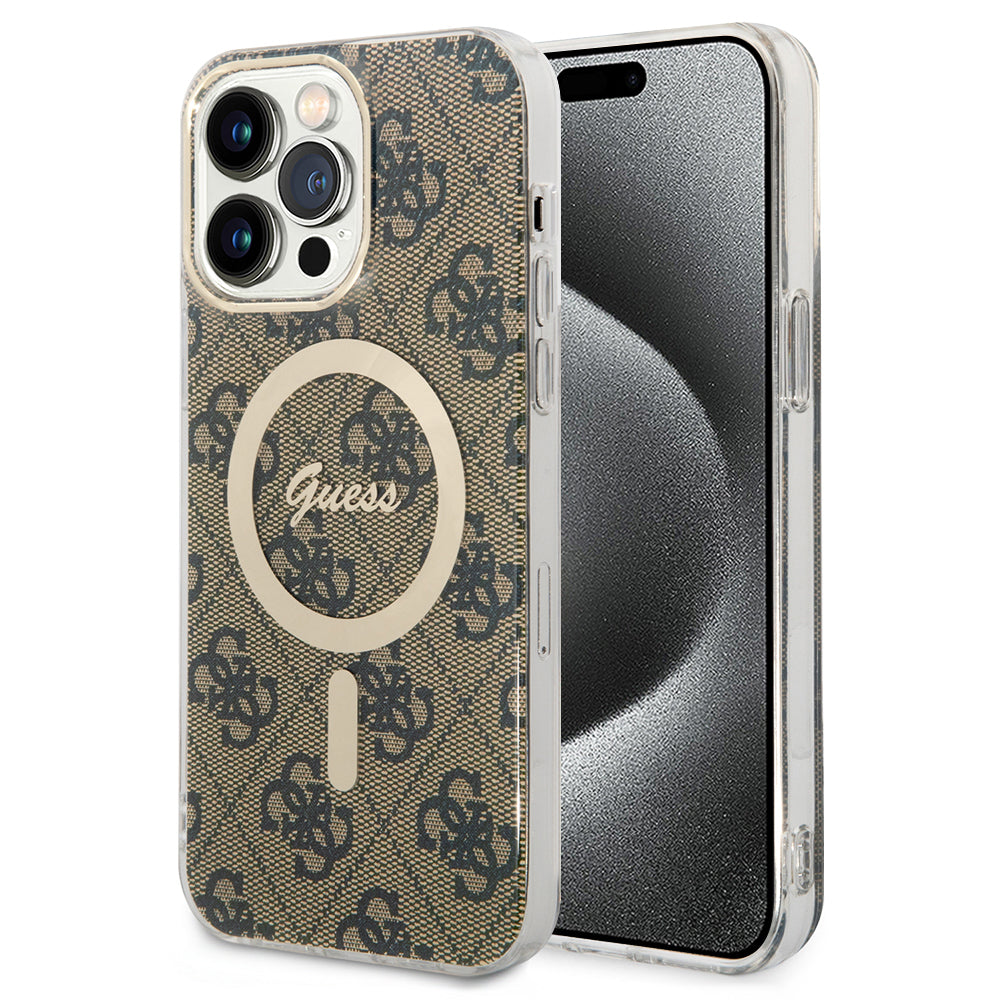 Guess - IML 4G MagSafe (GUHMP15LH4STW) - iPhone 15 Pro - Brown