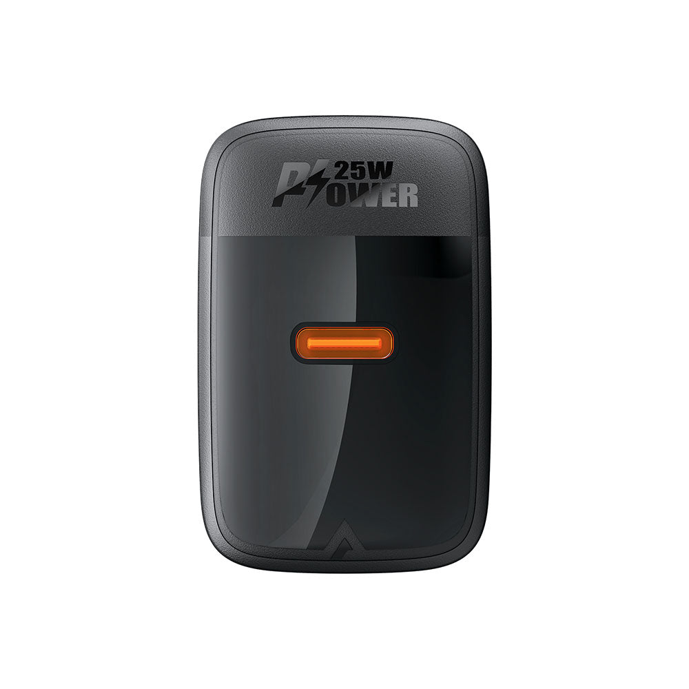 Acefast - Wall Charger (A104) - USB-C, PD25W, GaN Technology, Fast Charging Compatibility - Black
