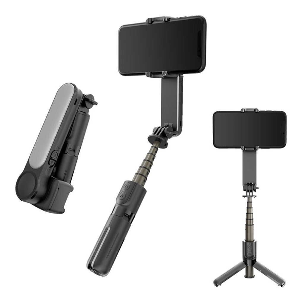 Techsuit - Gimbal Mini Selfie Stick (L09) - Bluetooth Remote Control, Stable Tripod Mount and Phone Stabilizer, 72cm - B