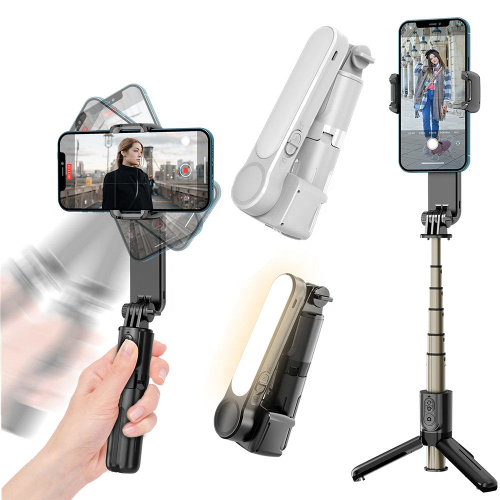 Techsuit - Gimbal Mini Selfie Stick (L09) - Bluetooth Remote Control, Stable Tripod Mount and Phone Stabilizer, 72cm - B