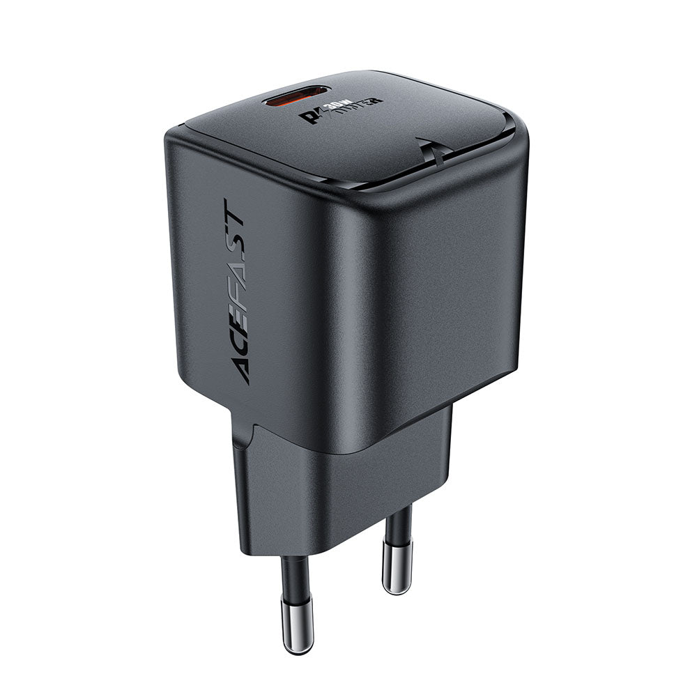 Acefast - Wall Charger (A77) - Type-C, Mini GaN Charger, 30W, Power Delivery - Black