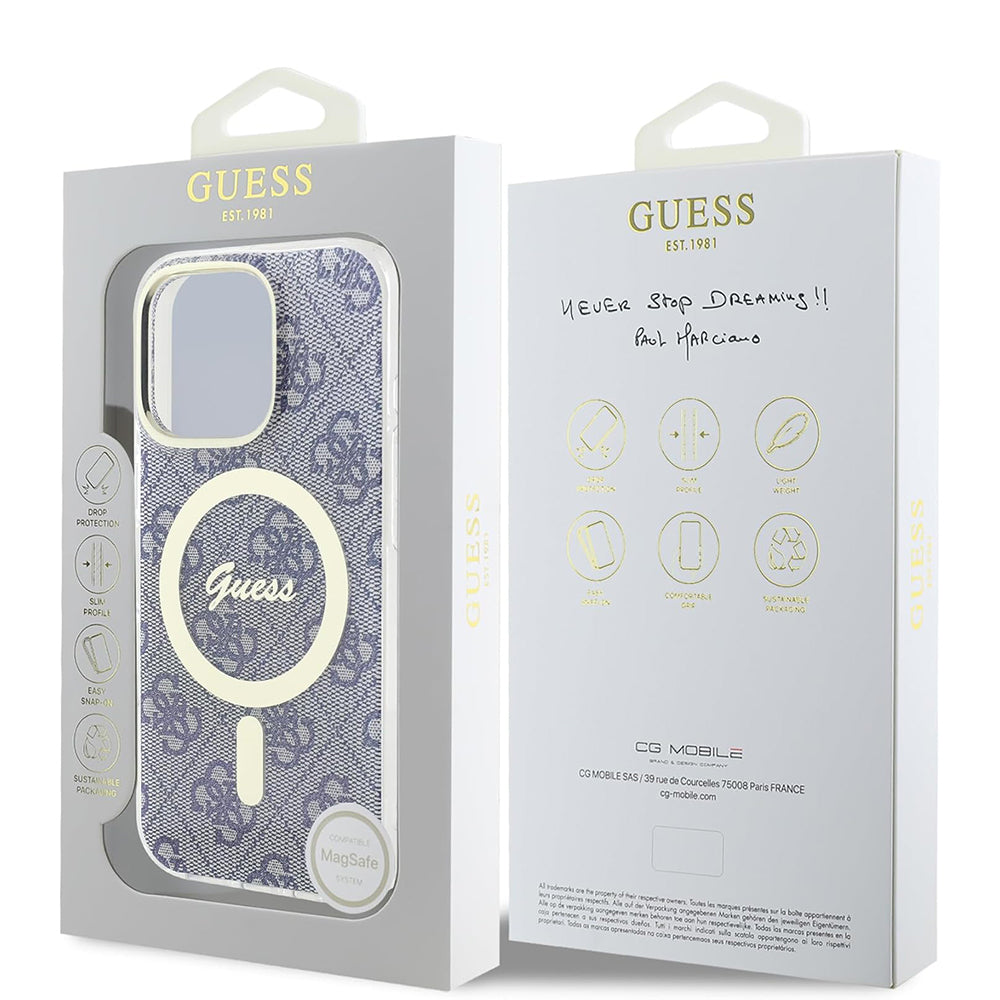 Guess - IML 4G MagSafe (GUHMP16SH4STB) - iPhone 16 - Blue
