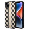 Karl Lagerfeld - Hardcase Monogram (KLHCP14MPGKLSKW) - iPhone 14 Plus - Brown Stripe
