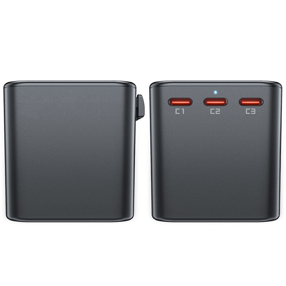Acefast Incarcator Acefast Travel Adapter (Z1), 3x Type-C, 2x USB, GaN, EU, UK, AUS, US, PD75W, Multifunctional Fast Cha