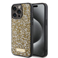 Guess - Rhinestone Metal Logo (GUHCP15LPFGSBSD) - iPhone 15 Pro - Yellow