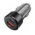 Acefast - Car Charger (B12) - Dual-port, Type-C, USB, Dual Fast Charging, 60W - Black