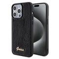 Guess - Sequin Script Metal (GUHCP15XPSFDGSK) - iPhone 15 Pro Max - Black