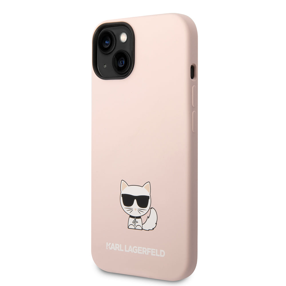 Karl Lagerfeld - Silicone (KLHCP14MSLCTPI) - iPhone 14 Plus - Pink Choupette Body