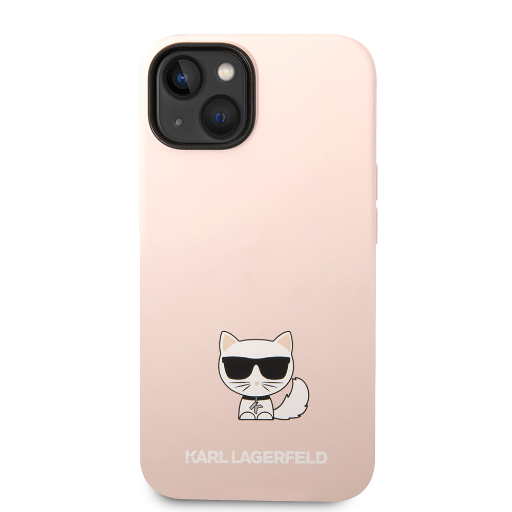 Karl Lagerfeld - Silicone (KLHCP14MSLCTPI) - iPhone 14 Plus - Pink Choupette Body