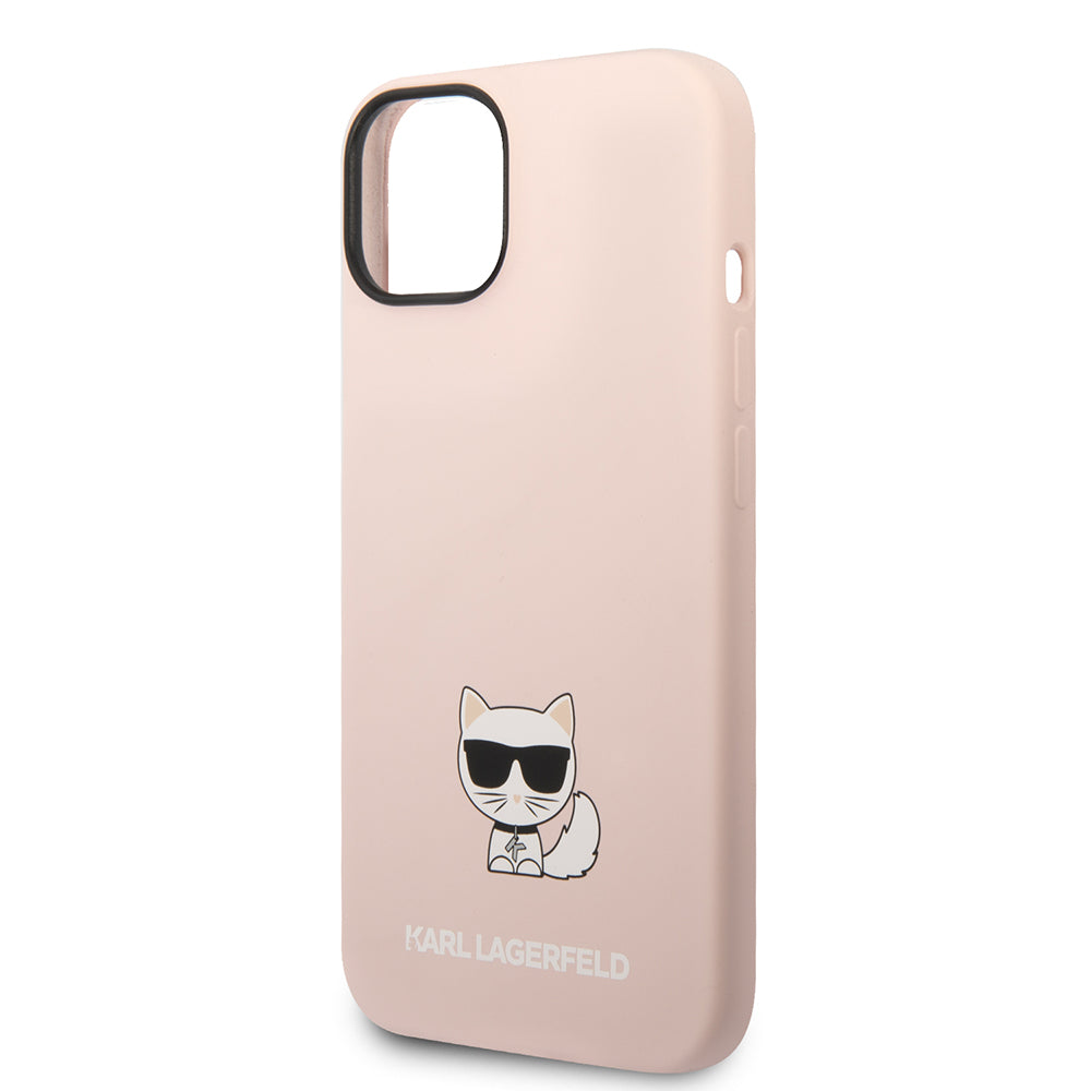 Karl Lagerfeld - Silicone (KLHCP14MSLCTPI) - iPhone 14 Plus - Pink Choupette Body