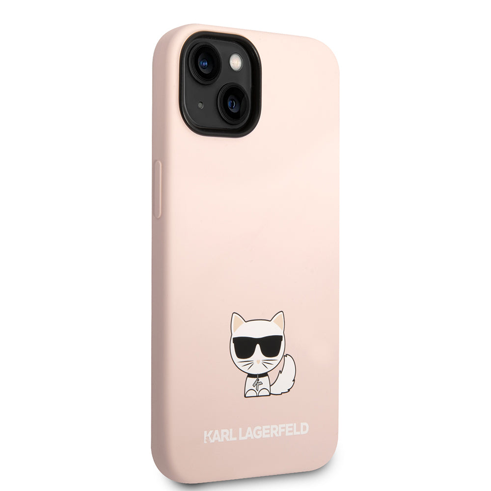 Karl Lagerfeld - Silicone (KLHCP14MSLCTPI) - iPhone 14 Plus - Pink Choupette Body