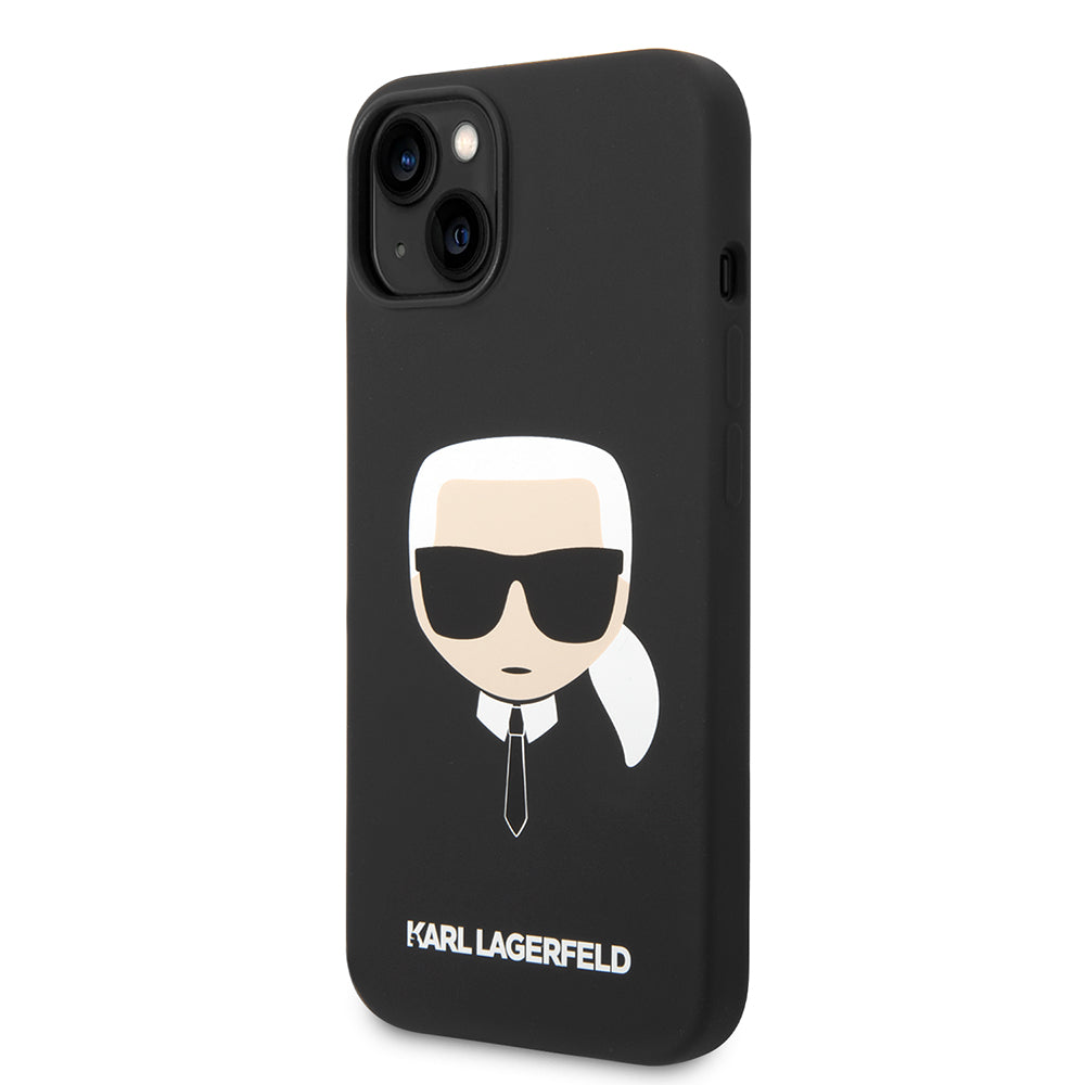 Karl Lagerfeld - Silicone (KLHCP14MSLKHBK) - iPhone 14 Plus - Karl`s Head