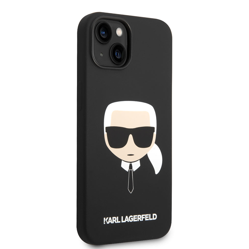 Karl Lagerfeld - Silicone (KLHCP14MSLKHBK) - iPhone 14 Plus - Karl`s Head