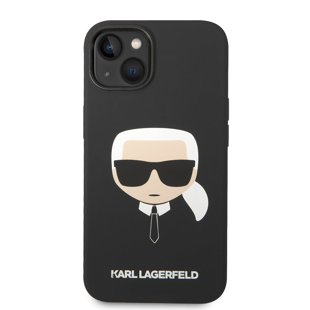 Karl Lagerfeld - Silicone (KLHCP14MSLKHBK) - iPhone 14 Plus - Karl`s Head