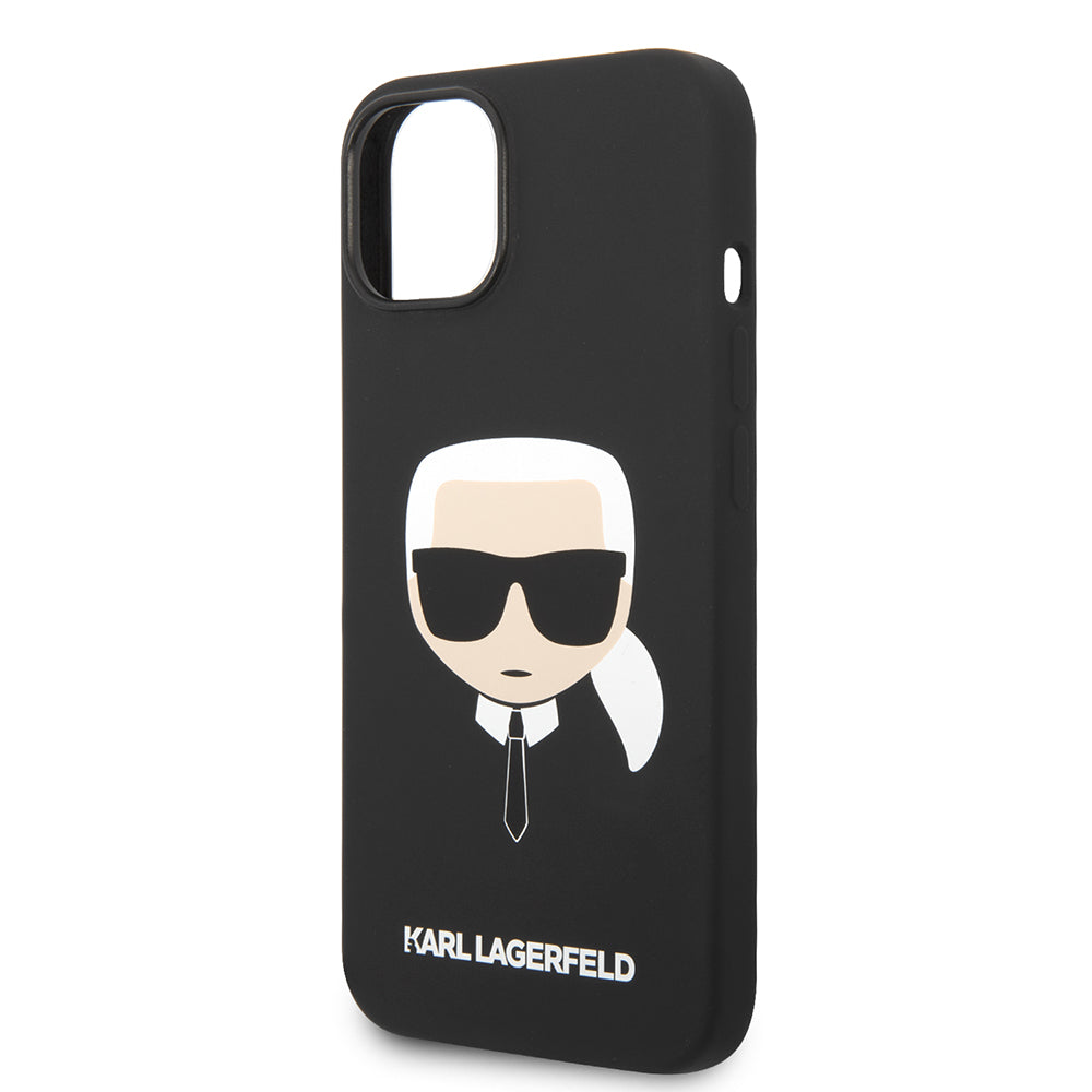 Karl Lagerfeld - Silicone (KLHCP14MSLKHBK) - iPhone 14 Plus - Karl`s Head
