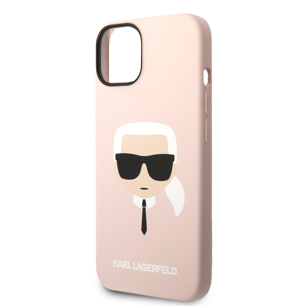 Karl Lagerfeld - Silicone (KLHCP14MSLKHLP) - iPhone 14 Plus - Pink Karl`s Head
