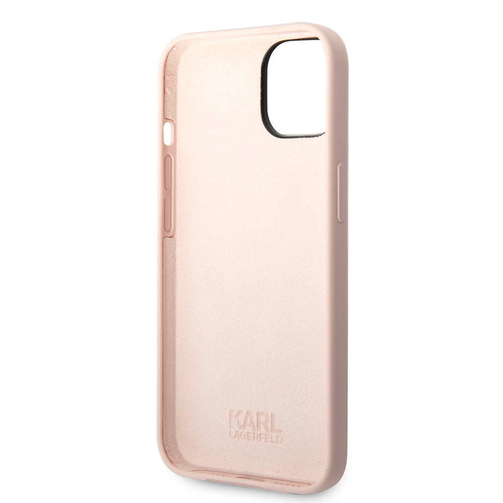 Karl Lagerfeld - Silicone (KLHCP14MSLKHLP) - iPhone 14 Plus - Pink Karl`s Head
