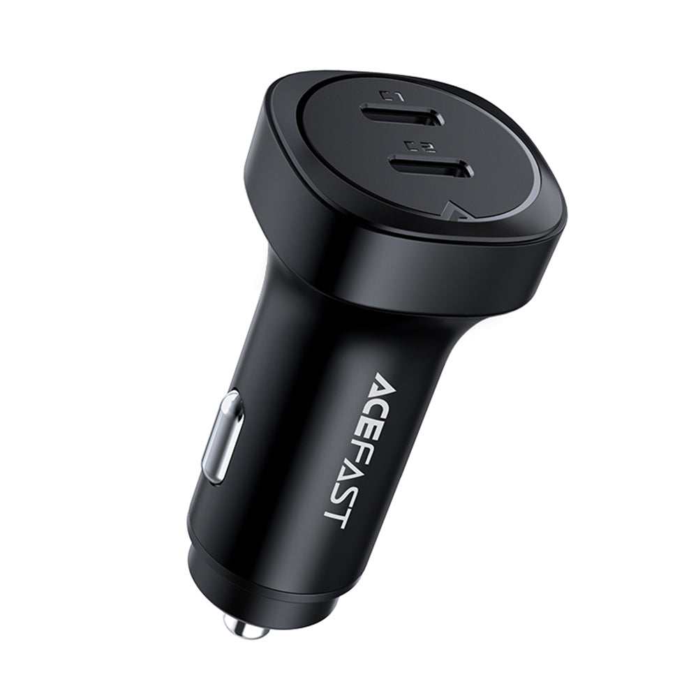 Acefast - Car Charger (B2) - 2x Type-C, Dual PD Fast Charging, 72W, Built-in Voltage Regulator Chip - Black