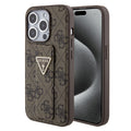 Guess - Grip Stand 4G Triangle Strass (GUHCP15LPGS4TDW) - iPhone 15 Pro - Brown
