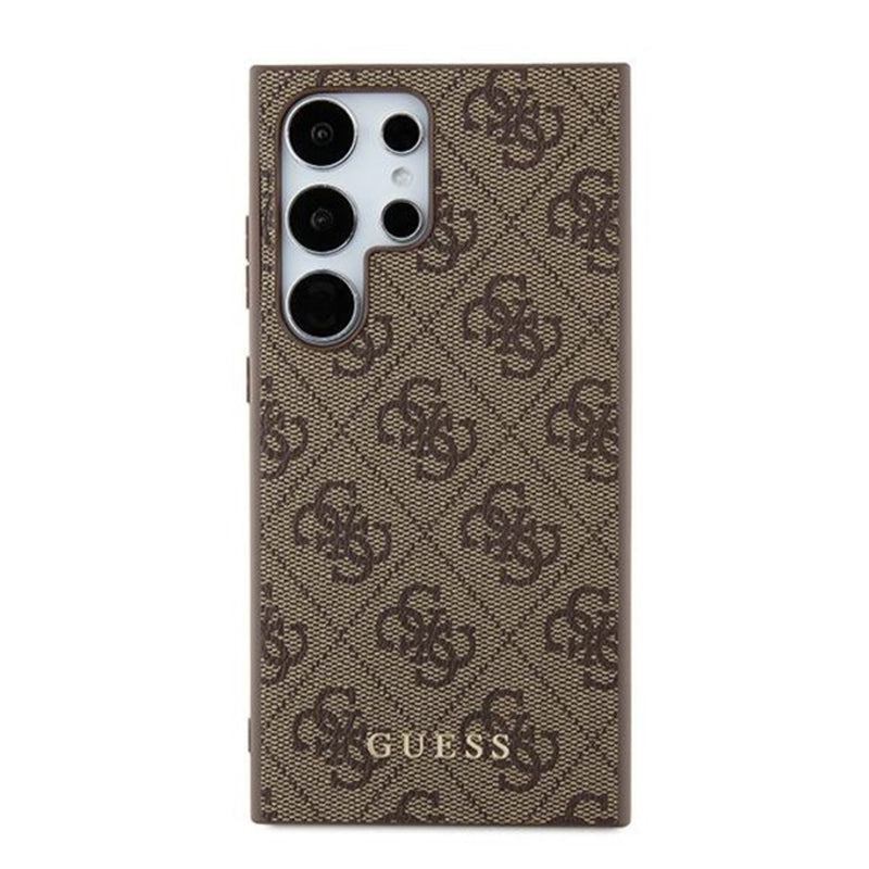 Guess Husa de protectie Guess Hardcase 4G Metal Gold Logo (GUHCS24LG4GFBR) compatibil cu Samsung Galaxy S24 Ultra, Maro 