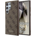 Guess Husa de protectie Guess Hardcase 4G Metal Gold Logo (GUHCS24LG4GFBR) compatibil cu Samsung Galaxy S24 Ultra, Maro