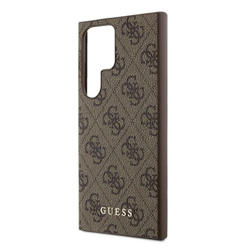 Guess Husa de protectie Guess Hardcase 4G Metal Gold Logo (GUHCS24LG4GFBR) compatibil cu Samsung Galaxy S24 Ultra, Maro 