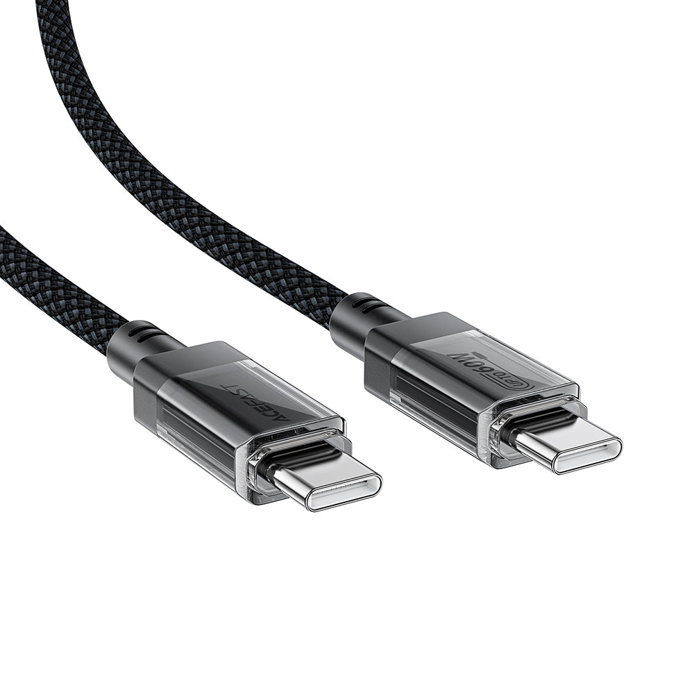 Acefast - Data Cable (C12-03) - Type-C to Type-C, 60W, High-Speed Charging, 1.2m - Black