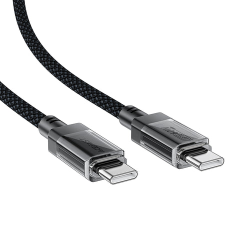 Acefast - Data Cable (C12-03) - Type-C to Type-C, 60W, High-Speed Charging, 1.2m - Black