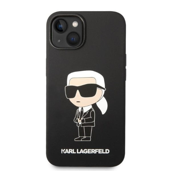 Karl Lagerfeld - Silicone (KLHCP14MSNIKBCK) - iPhone 14 Plus - Black Ikonik