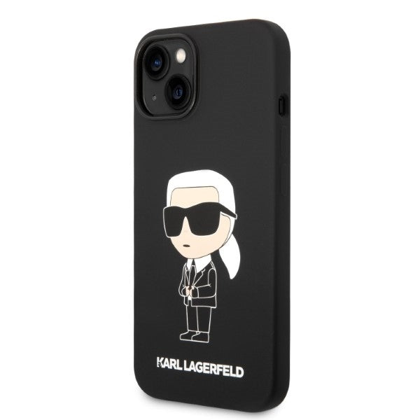 Karl Lagerfeld - Silicone (KLHCP14MSNIKBCK) - iPhone 14 Plus - Black Ikonik