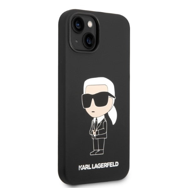 Karl Lagerfeld - Silicone (KLHCP14MSNIKBCK) - iPhone 14 Plus - Black Ikonik