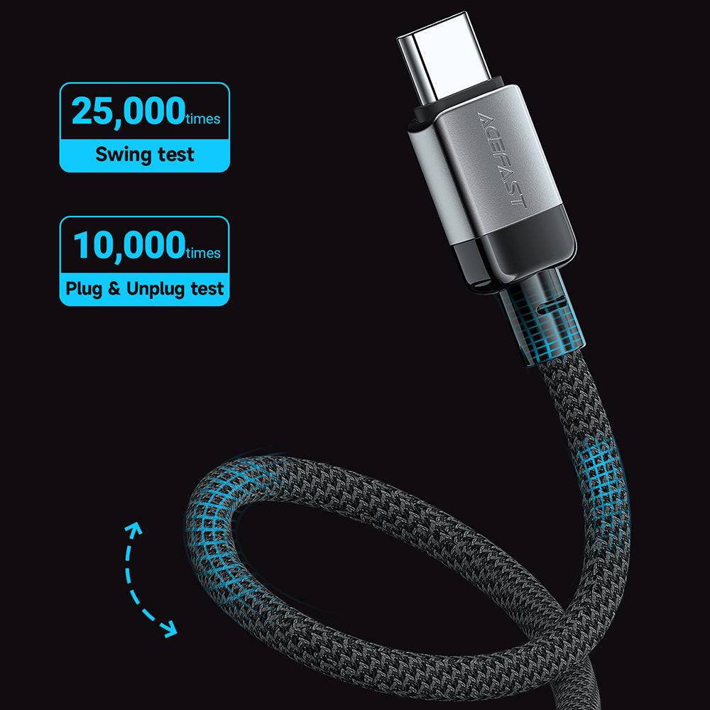 Acefast - Data Cable (C9-03) - Type-C to Type-C, Fast Charging, 60W, 1.2m - Black