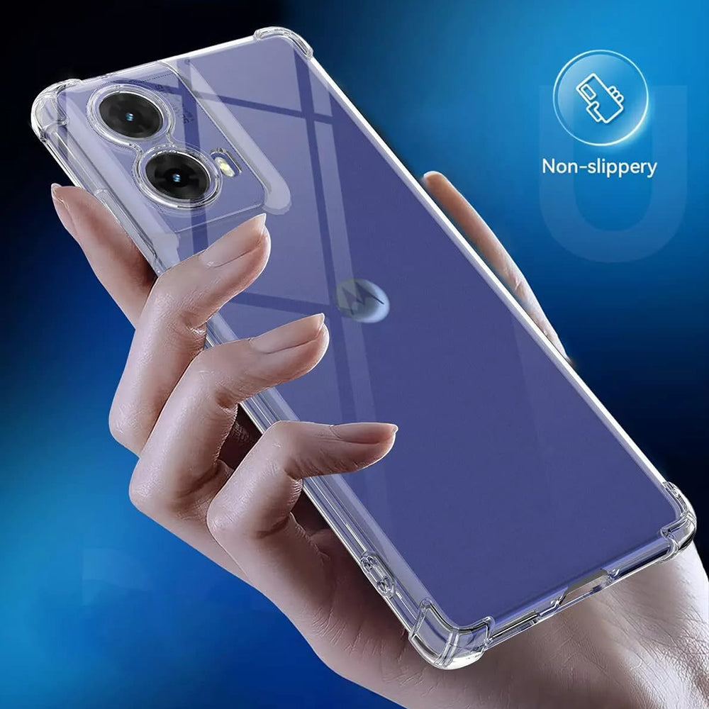 Techsuit - Shockproof Clear Silicone - Motorola Moto G85 - Clear