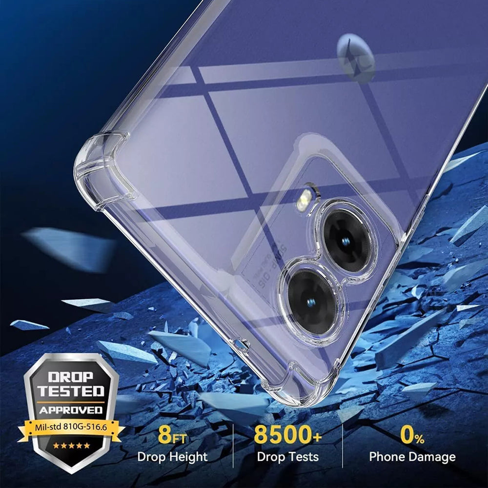 Techsuit - Shockproof Clear Silicone - Motorola Moto G85 - Clear