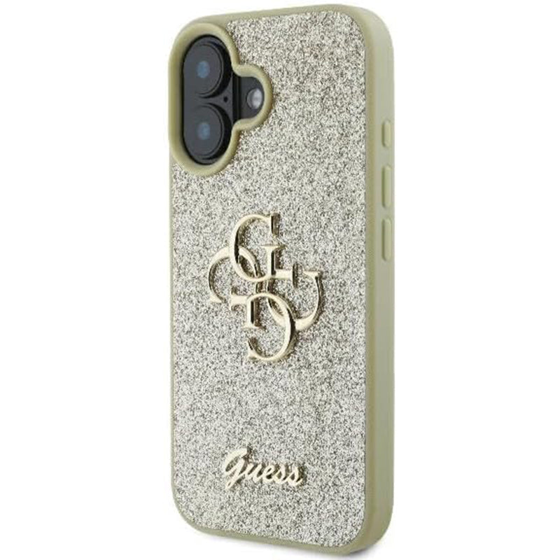 Guess - Glitter Fixed Big 4G (GUHCP16MHG4SGD) - iPhone 16 Plus - Gold