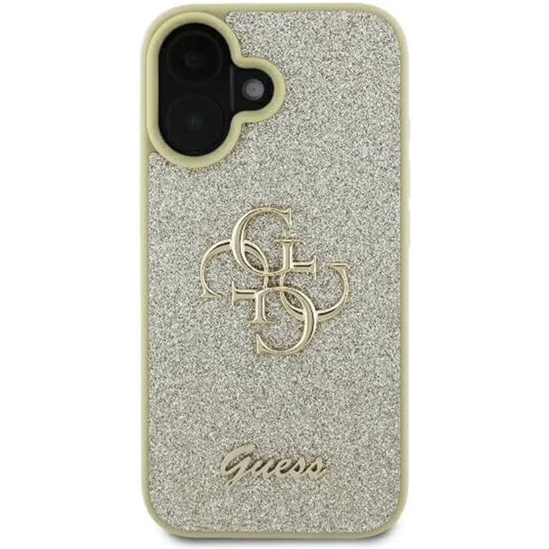 Guess - Glitter Fixed Big 4G (GUHCP16MHG4SGD) - iPhone 16 Plus - Gold