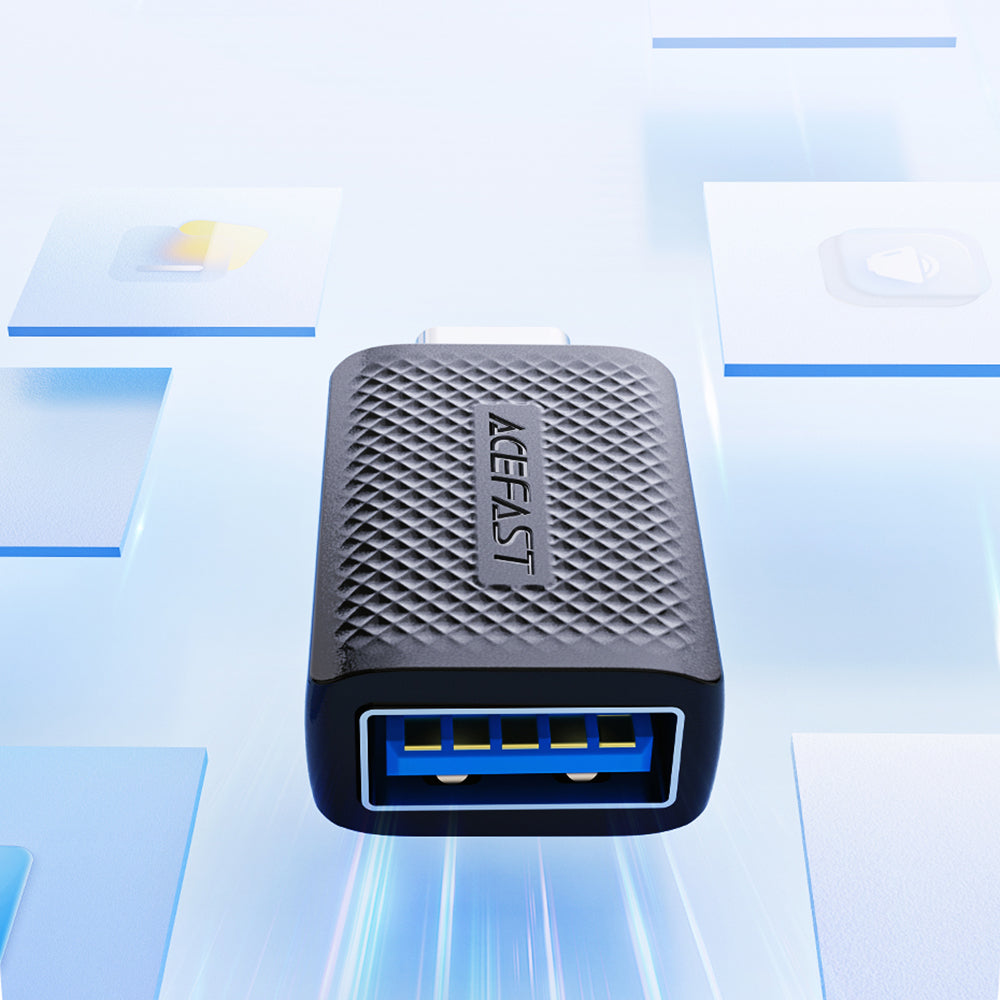Acefast - Adapter (J1) - Type-C to USB 3.0, 5Gbps, Fast Charging, Data Transmission - Black